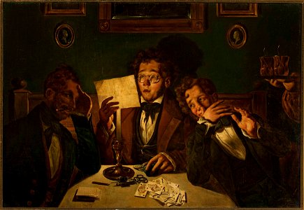Feliks Pęczarski - Card players - MP 271 MNW - National Museum in Warsaw