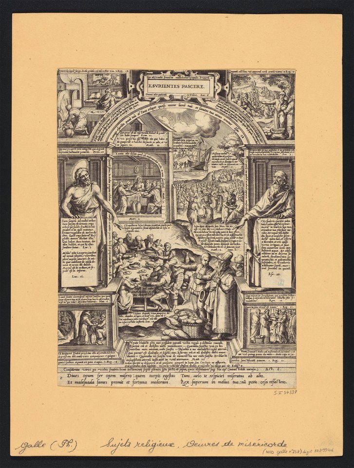 Feeding The Hungry 1577 print by Hans Bol, S.I 54337, Prints Department, Royal Library of Belgium