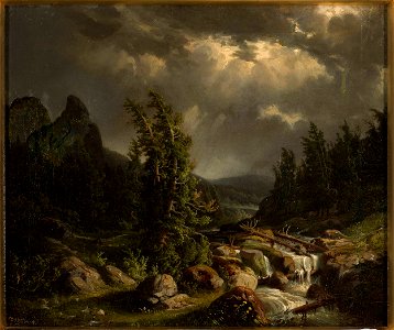 Feliks Brzozowski - Storm in the mountains - MP 2326 MNW - National Museum in Warsaw