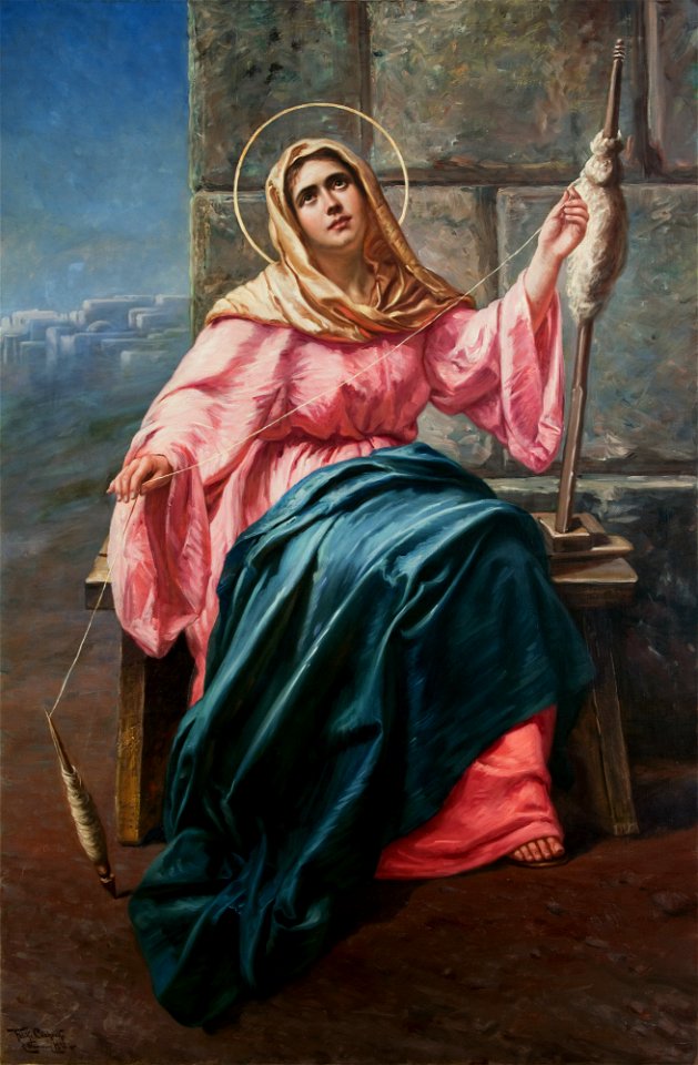 Feliks Cichocki - Our Lady the Spinner - MNK II-a-251 - National Museum Kraków