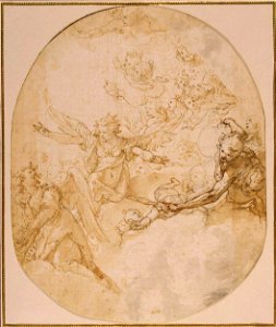 Federico Zuccaro - Angels and Cherubim Among Clouds - WGA26024