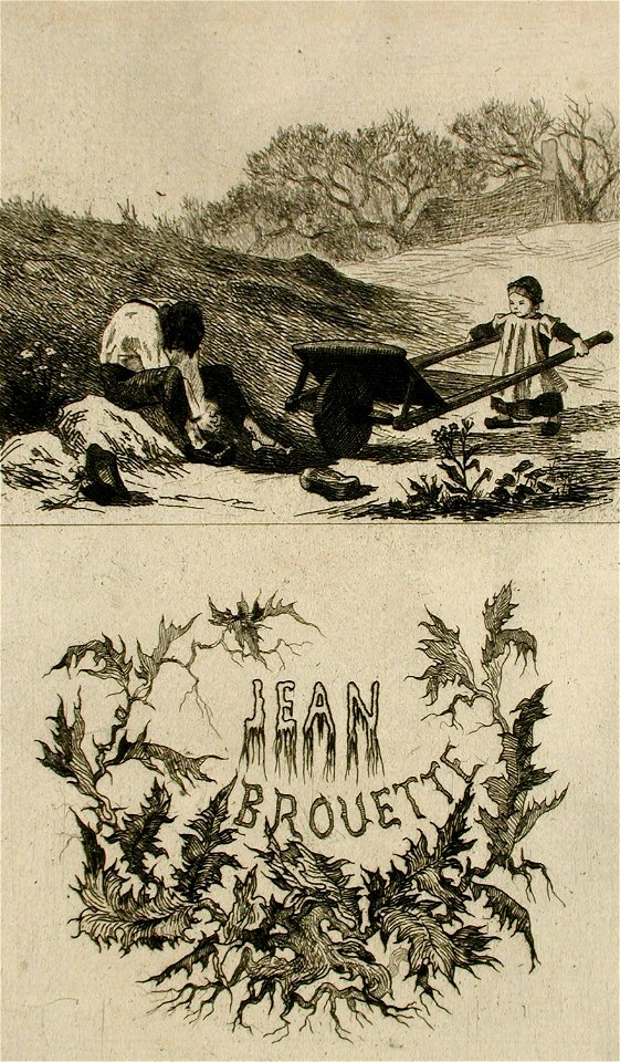 Felicien Rops, Jean Brouette (1875) etching (19.84 x 12.86 cm) Los Angeles County Museum of Art