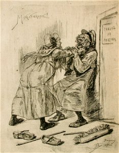 Felicien Rops, Misanthropie! (1872) etching on Japan paper (19.37 x 15.08 cm) Los Angeles County Museum of Art