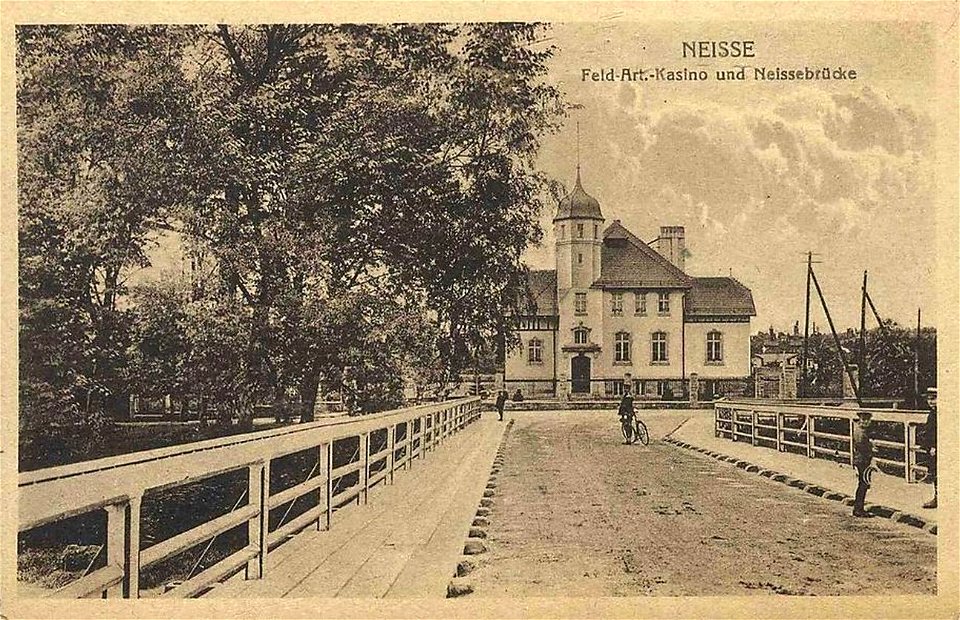Feldartillerie-Kasino in Neisse, Postkarte von vor 1913