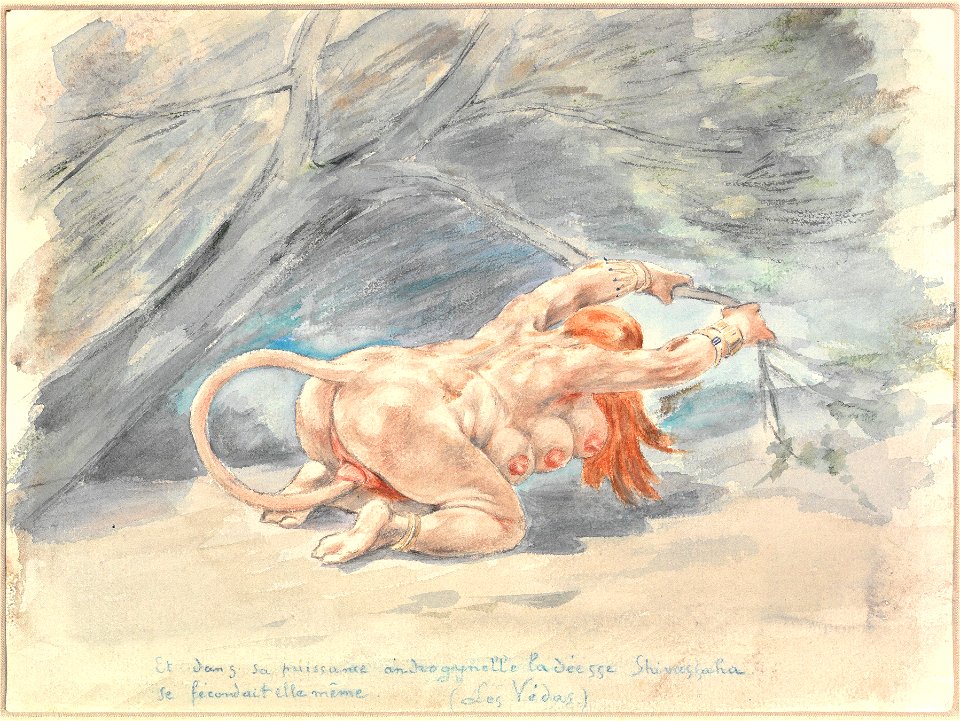 Felicien Rops, Untitled (no date) watercolor, colored pencil (22.9 x 28.6 cm) Metropolitan Museum of Art, New York