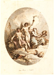 Felice Giani - Design for Wall or Ceiling Decoration with Bacchus, Hymen and Venus - Google Art Project