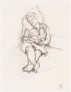 Felix Esterl - Frau auf Sofa (Schlafende Frau) - 1931