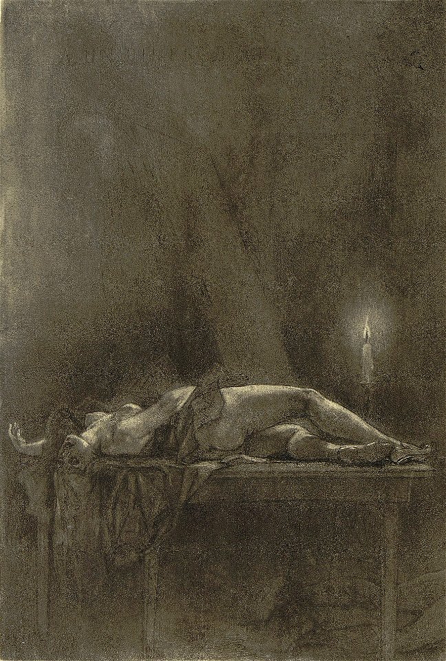 Felicien Rops, At a Dinner of Atheists (after 1874) heliogravure, aquatint, soft-ground varnish (24.8 x 16.6 cm) Royal Library of Belgium