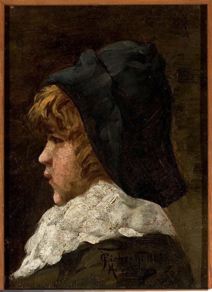 Feliks Cichocki - Portrait of a boy in a hat - MP 2227 MNW - National Museum in Warsaw