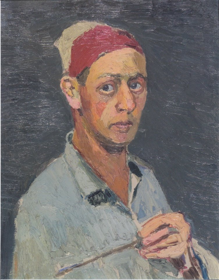 Felix Esterl - Selbstbildnis mit Pinsel - ca1927