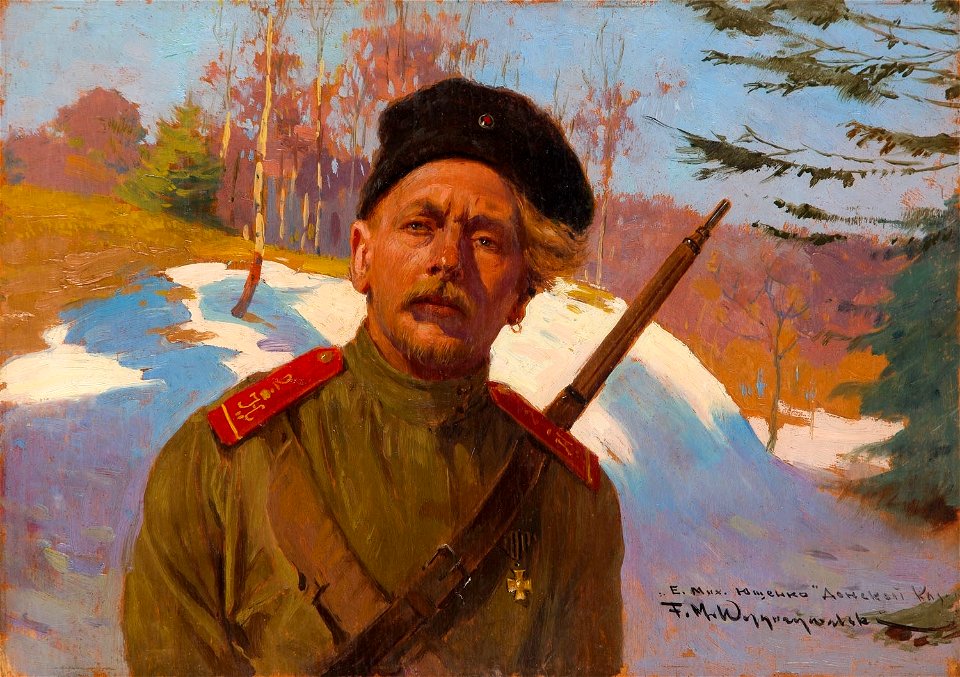 Feliks Michał Wygrzywalski - Portret kozaka dońskiego Juszenki