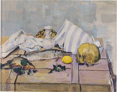 Felix Esterl - Stillleben mit Totenkopf und Hecht - ca1928