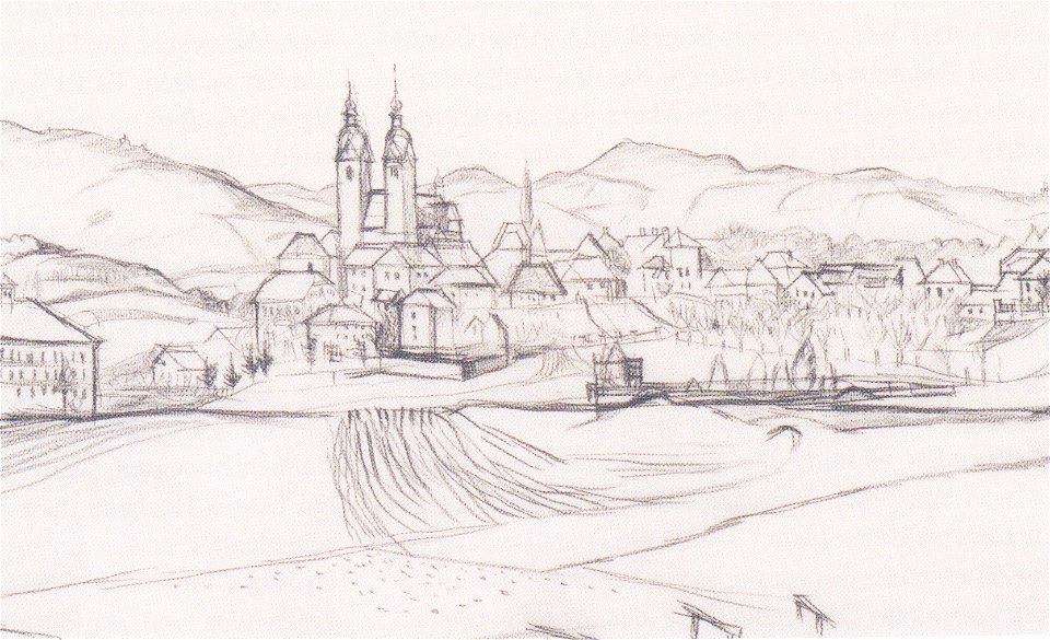 Felix Esterl - Maria Saal im Vorfrühling - ca1930