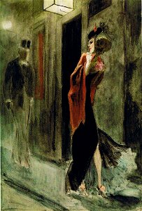 Felicien Rops, The Human Parody (1878-1881) watercolor, pastel, chalk (22.5 x 15cm)