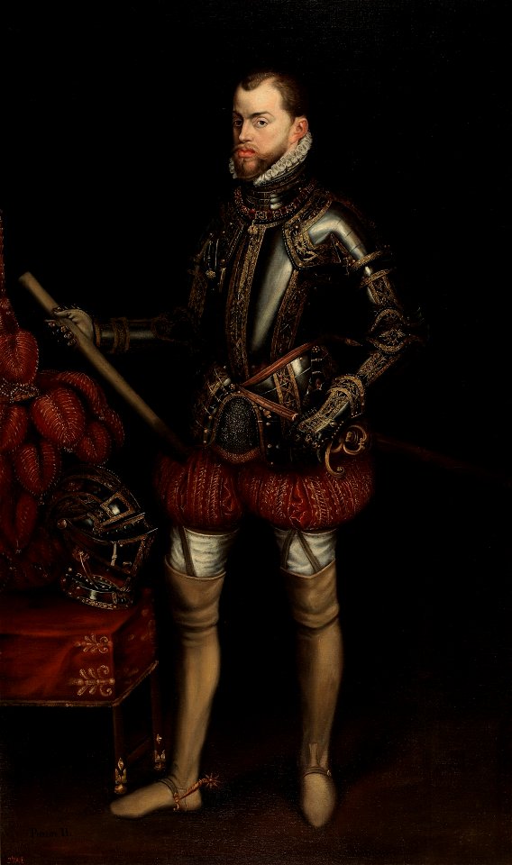 Felipe II, con la armadura de San Quintín
