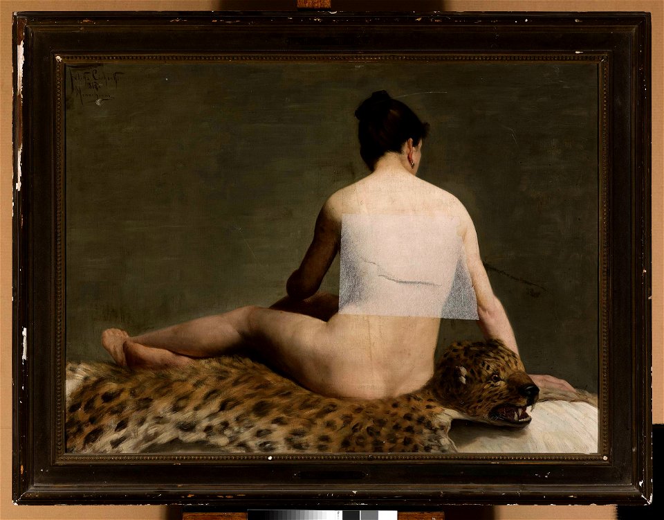 Feliks Cichocki - Nude of a seated woman - MP 1270 MNW - National Museum in Warsaw