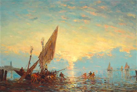 Felix ziem pecheurs dans la lagune)