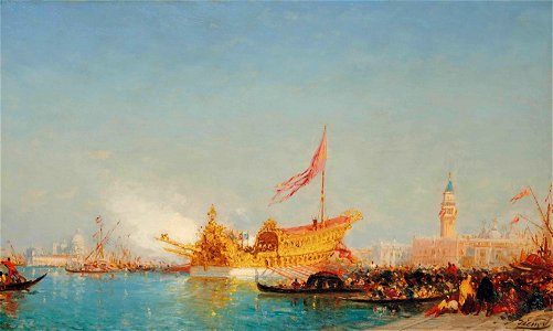 Felix-francois-georges-philibert ziem le bucentaure vu du quai des esc)