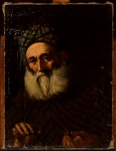 Feliks Pęczarski - Study of a man smoking a pipe - MP 2762 MNW - National Museum in Warsaw
