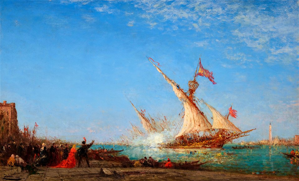 Felix ziem coup de canon a venise jour de fete 060328)