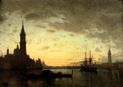 Felix ziem vue de san giorgio le soir view of the san giorgo by night)