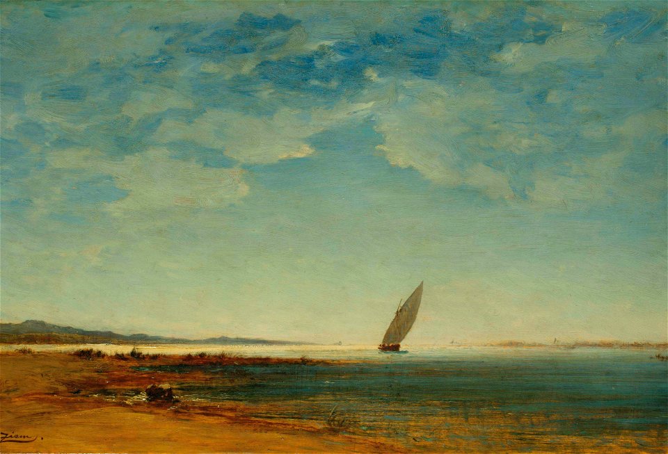 Felix-francois-philibert-georges ziem tartane sur le canal de caronte)