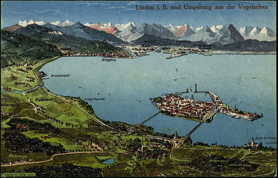 Felle Lindau und Umgebung aus der Vogelschau