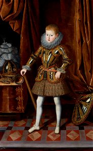 Felipe, príncipe de Asturias (futuro Felipe IV), a la edad de siete años (Monasterio de El Escorial). Free illustration for personal and commercial use.