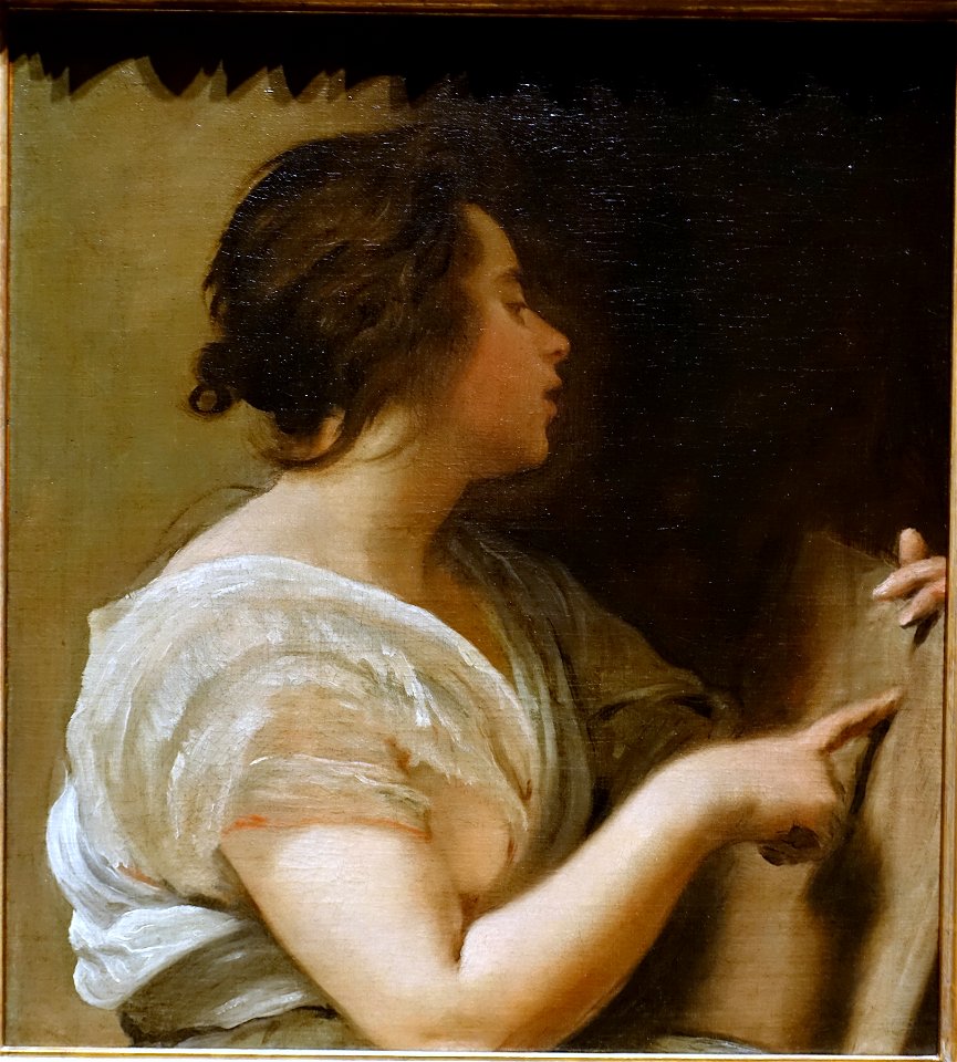 Female Figure (Sibyl with Tabula Rasa) by Velazquez, Spanish, c. 1648, oil on canvas - Meadows Museum - Southern Methodist University - DSC05312