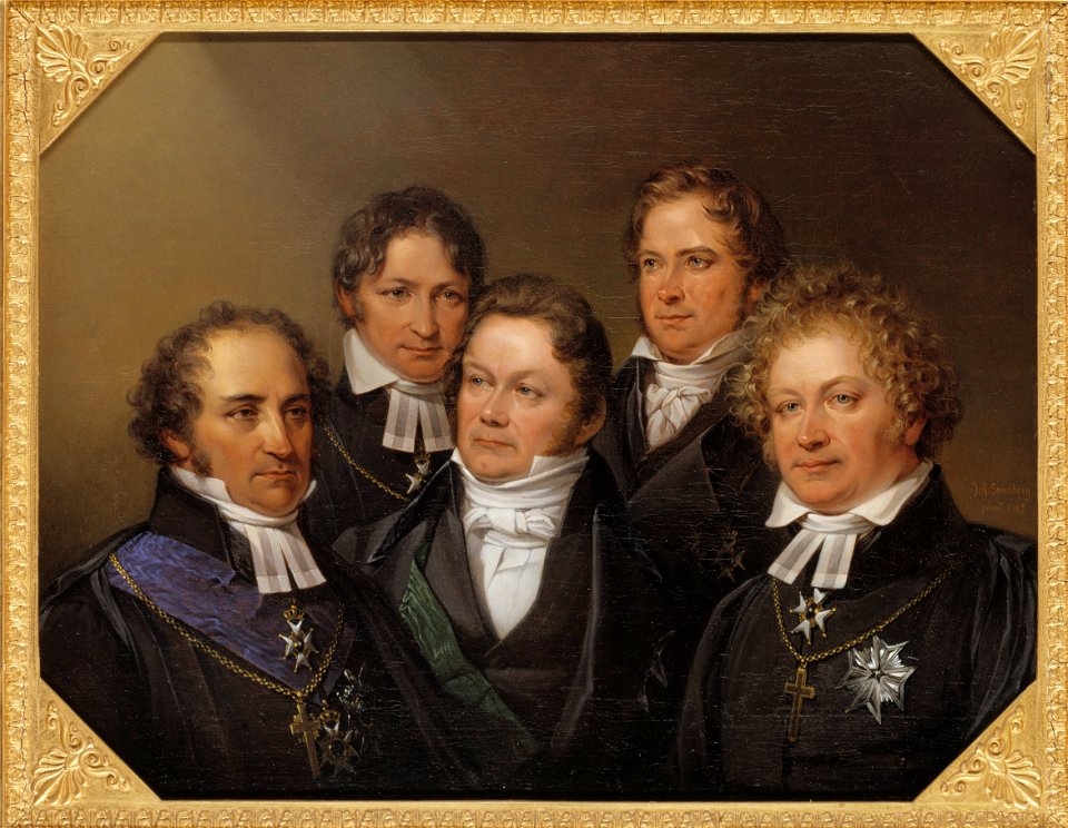 Fem berömda samtida (Johan Gustaf Sandberg) - Nationalmuseum - 16226