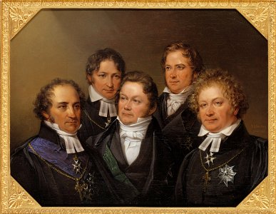 Fem berömda samtida (Johan Gustaf Sandberg) - Nationalmuseum - 16226