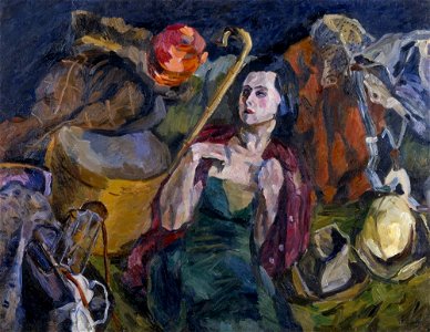 Female Emigrant by Aristarkh Lentulov (1933)