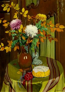 Felix Vallotton Chrysanthèmes et feuillage d'automne
