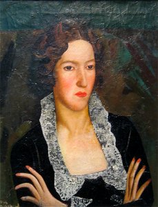 Female portrait by B.Grigoriev (1930s)