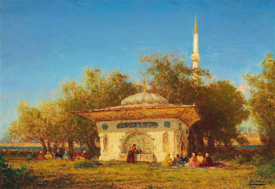 Felix ziem la fontaine damurat environs de constantinople)