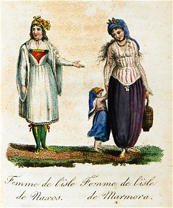Femme de l'isle de Naxos Femme de l'isle de Marmora - Castellan Antoine-laurent - 1812