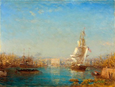 Felix ziem the entrance to the canal marseille)