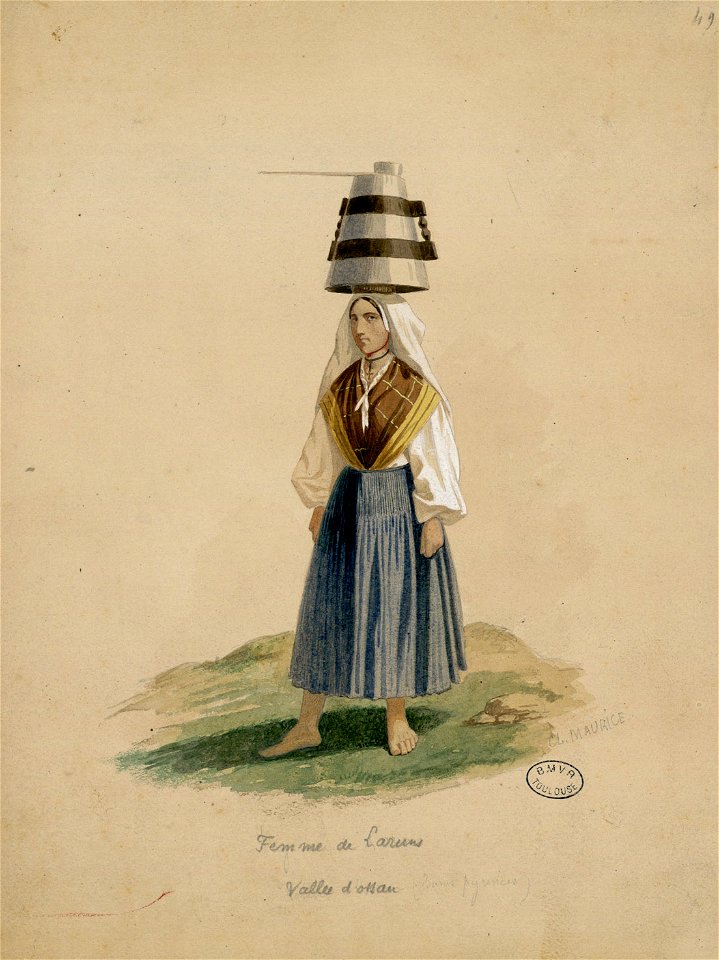 Femme de Laruns - Vallée d'Ossau (Basses Pyrénées) - Fonds Ancely - B315556101 A MAURICE 3 004