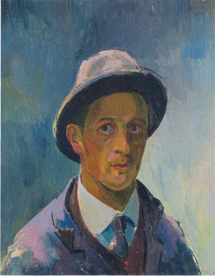 Felix Esterl - Selbstbildnis mit Hut - 1927