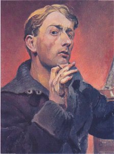 Felix Esterl - Selbstbildnis mit Zigarette ca 1922
