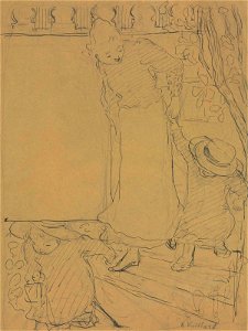 Femme et enfants descendant l’escalier 2017 NYR 15005 0186
