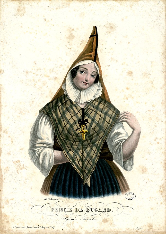 Femme de Bugard (Pyrénées-Orientales) (i.e. Hautes-Pyrénées) - Fonds Ancely - B315556101 A PHILIPON 004