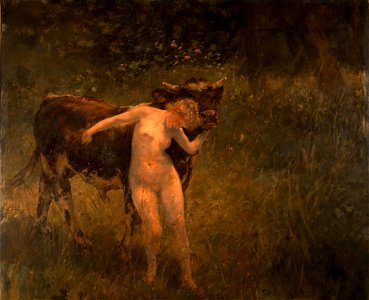 Femme et taureau - Alfred Philippe Roll