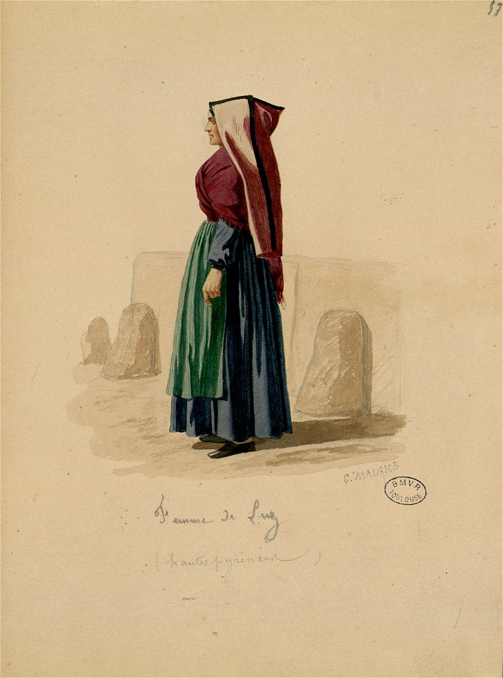 Femme de Luz (Hautes Pyrénées) - Fonds Ancely - B315556101 A MAURICE 3 010