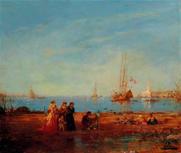 Felix francois philibert georges ziem le peintre devant le grand bassi)