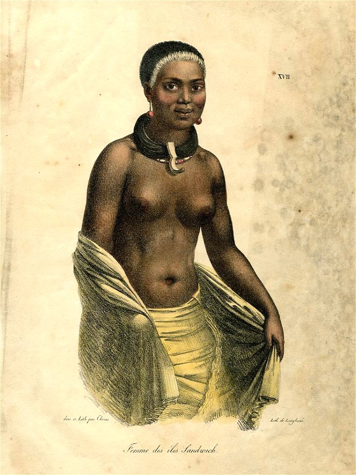 Femme des iles Sandwich (Woman from the Sandwich Islands) (BM Oc2006,Prt.91)