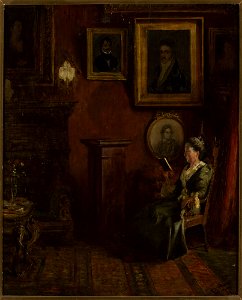 Felix Possart - Portrait of a woman in an armchair - M.Ob.2014 MNW - National Museum in Warsaw