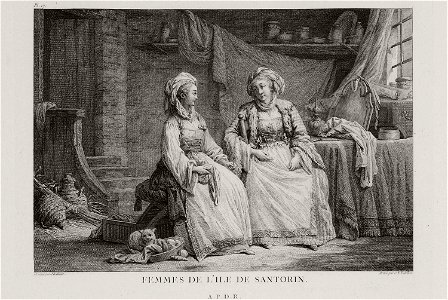 Femmes de l'isle de Santorin - Choiseul-gouffier Gabriel Florent Auguste De - 1782
