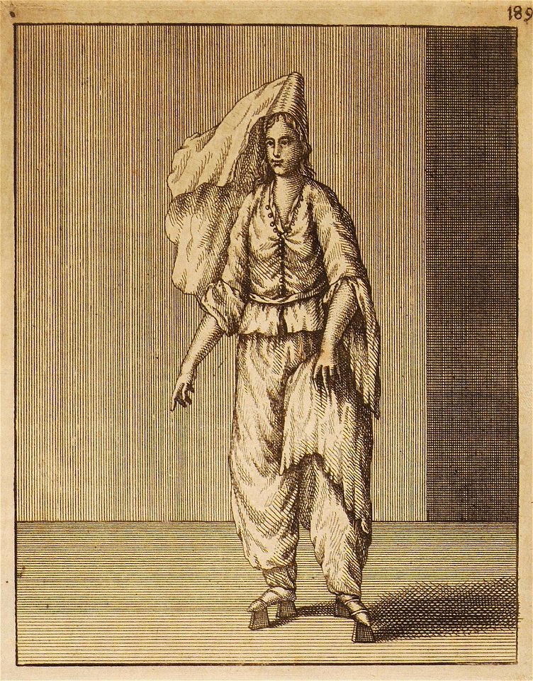Female costume of Aleppo - Bruyn Cornelis De - 1714