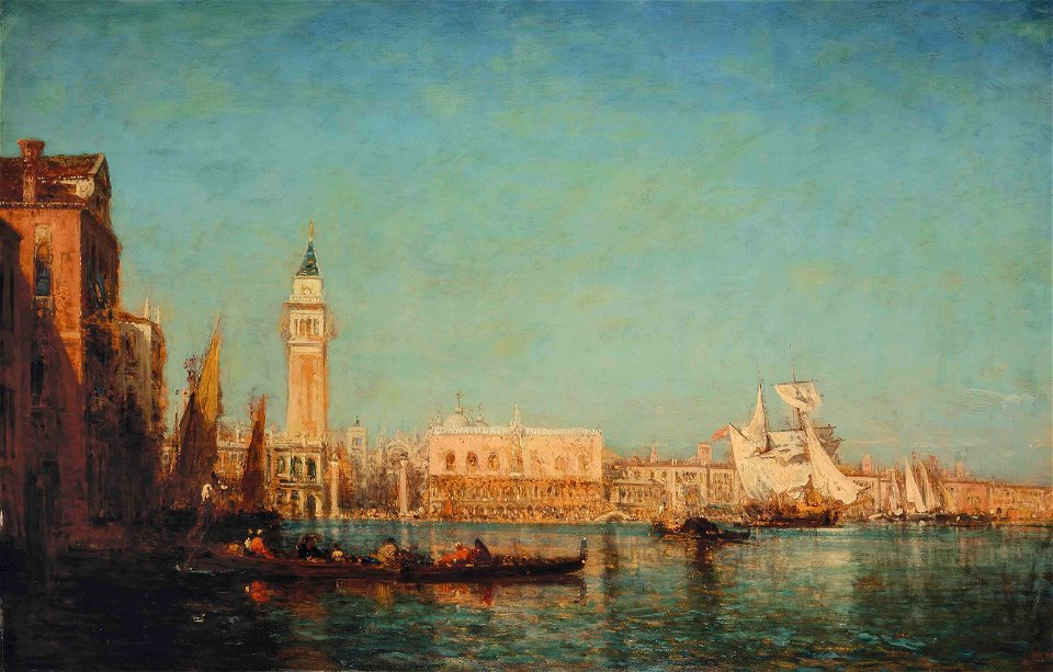 Felix-francois-philibert-georges ziem le palais des doges vu du canal)